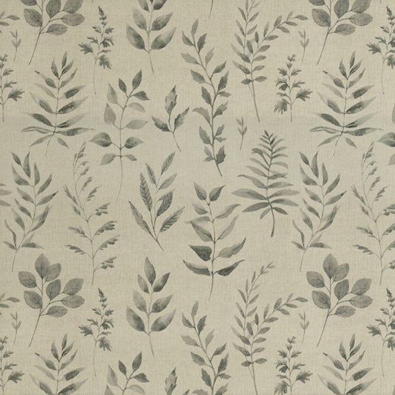 ANTE DECOR Willow Printed Cotton Fabric French Grey