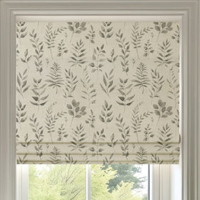 ANTE DECOR Willow Printed Cotton Made To Measure Roman Blind French Grey