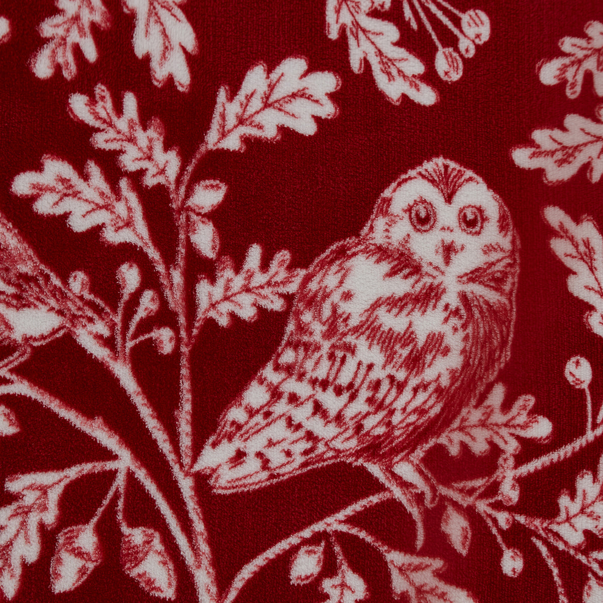 Dreams & Drapes Woodland Owls Duvet Cover Bedding Set Red