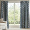 ANTE DECOR Woof Printed Cotton Made To Measure Curtains Blue