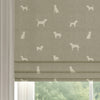 ANTE DECOR Woof Printed Cotton Made To Measure Roman Blind Beige Cream
