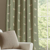 ANTE DECOR Woof Printed Cotton Made To Measure Curtains Sage