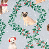Evans Lichfield Christmas Dog Friends Velvet Piped Filled Cushion 43cm x 43cm Multi
