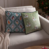 Evans Lichfield Christmas Dog Friends Velvet Piped Filled Cushion 43cm x 43cm Multi