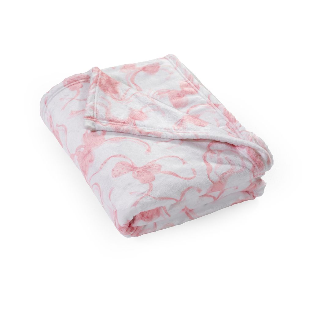 Catherine Lansfield Bow 200cm x 240cm Bedspread Pink