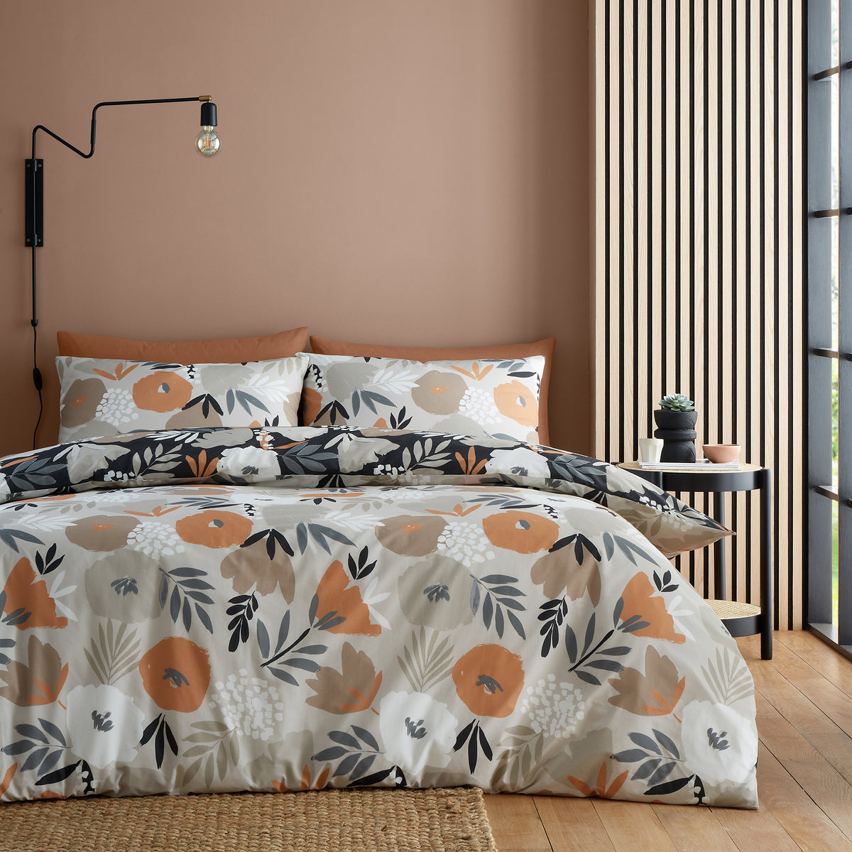 Fusion Yasmin Duvet Cover Bedding Set Black