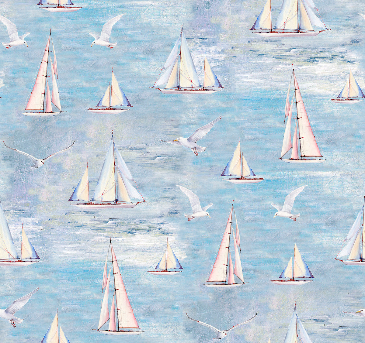ANTE DECOR Sail Away Made to Measure Roman Blind Ocean
