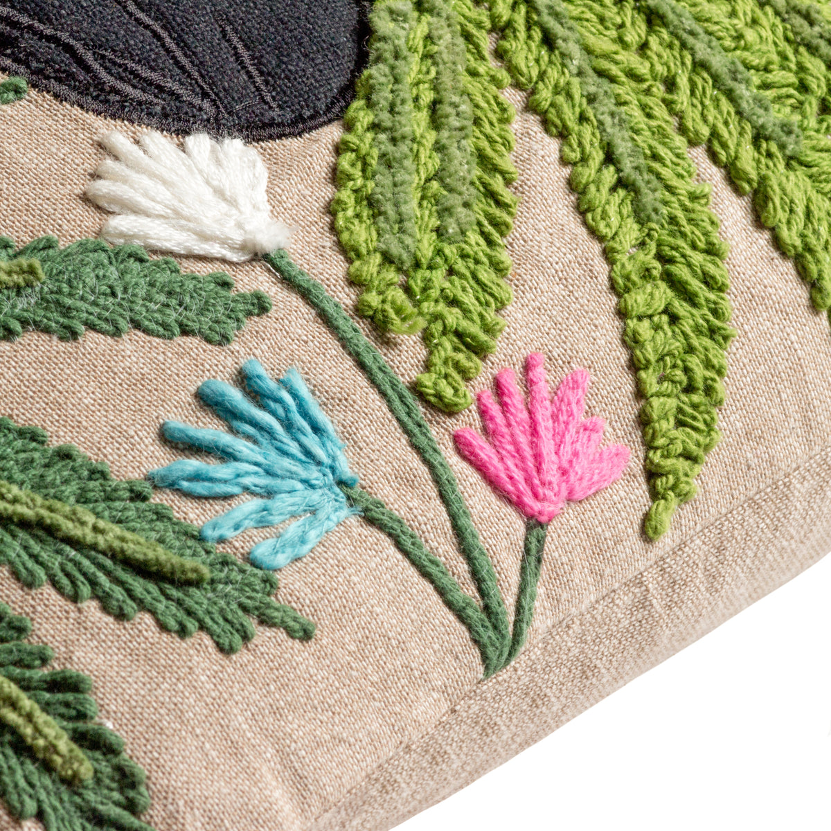 Wylder Zedra Embroidered Filled Cushion 50cm x 50cm Multi