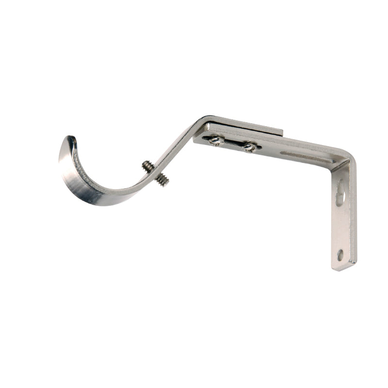 Alexia 28mm Bay Window Curtain Pole Satin Silver