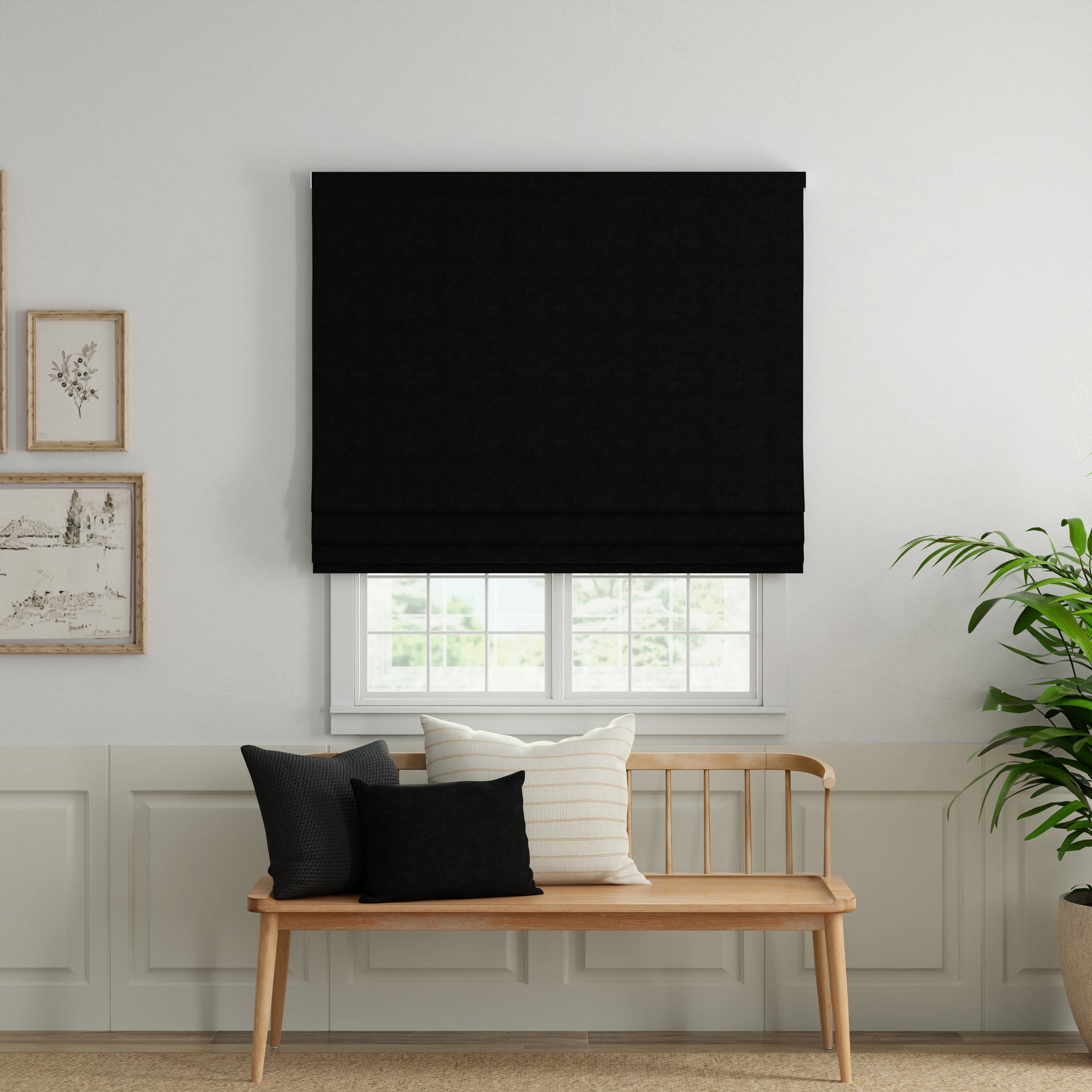 ANTE DECOR Altro Made To Measure Roman Blind Black