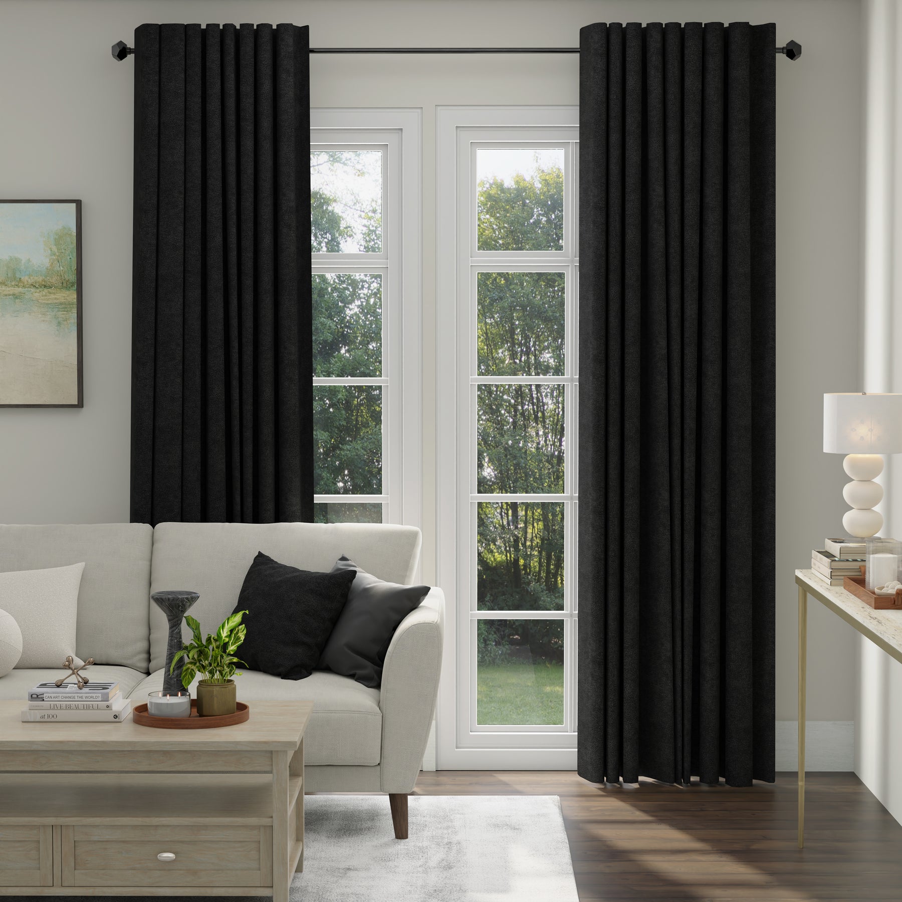 ANTE DECOR Altro Made To Measure Curtains Black