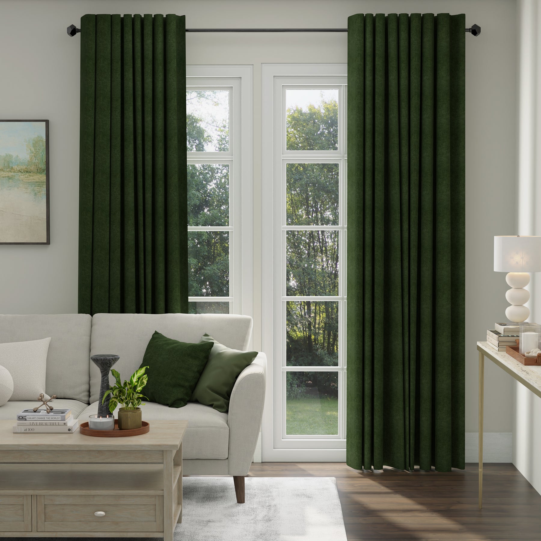 ANTE DECOR Altro Made To Measure Curtains Bottle Green