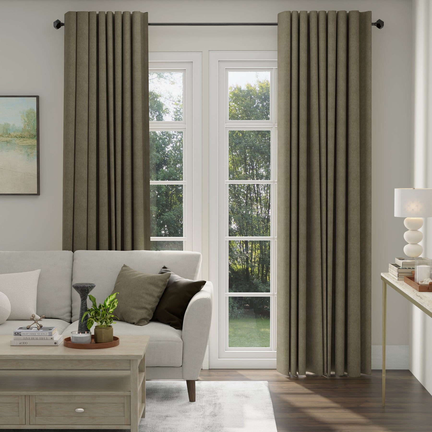 ANTE DECOR Altro Made To Measure Curtains Taupe