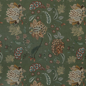 Linda Barker Home Chennai Printed Blackout Fabric Emerald