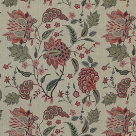 Linda Barker Home Chennai Printed Blackout Fabric Paprika