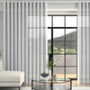 Romeo Voile Made To Measure Curtains + FREE Track - Wave White