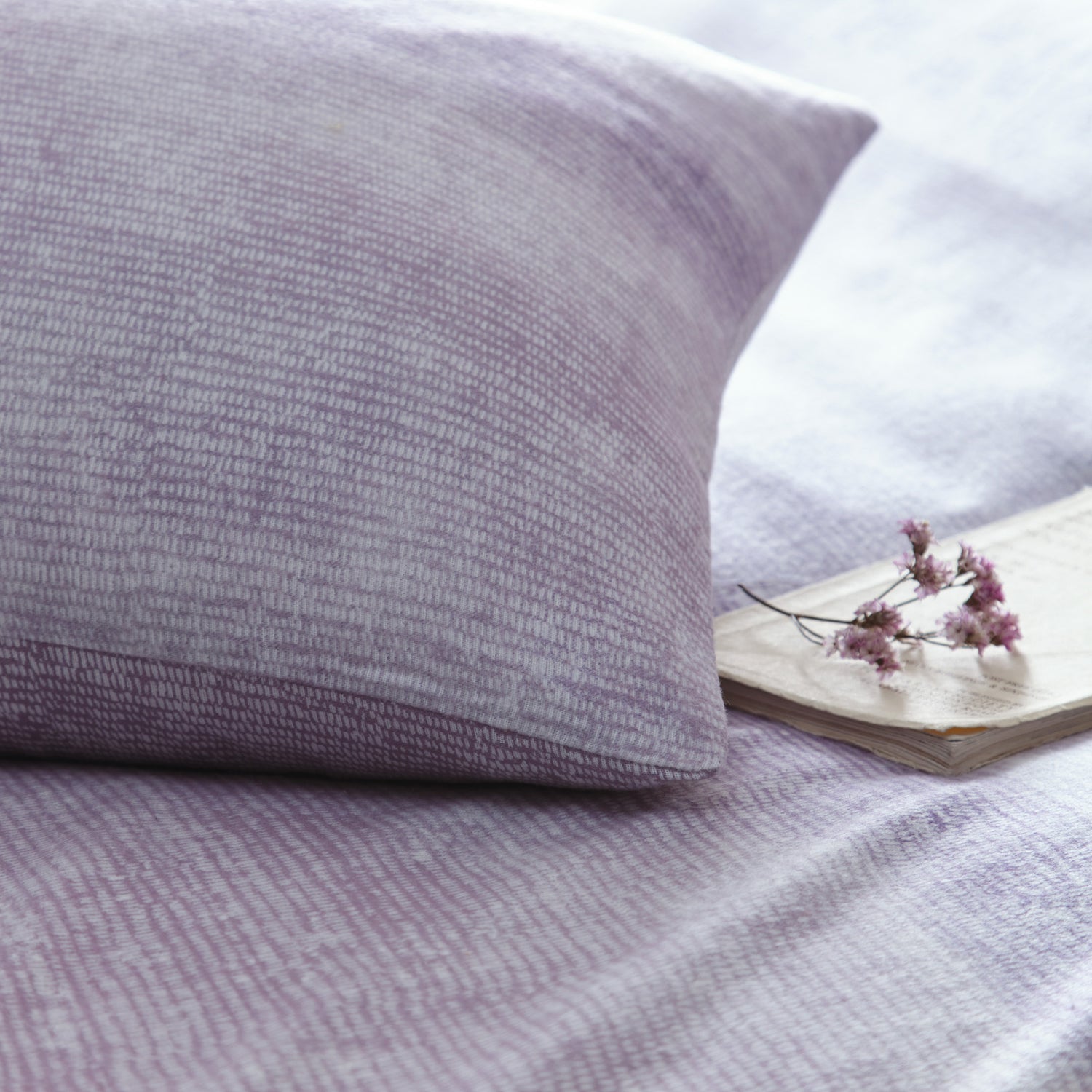 Appletree Hygge Anson Stripe Duvet Cover Bedding Set Mauve