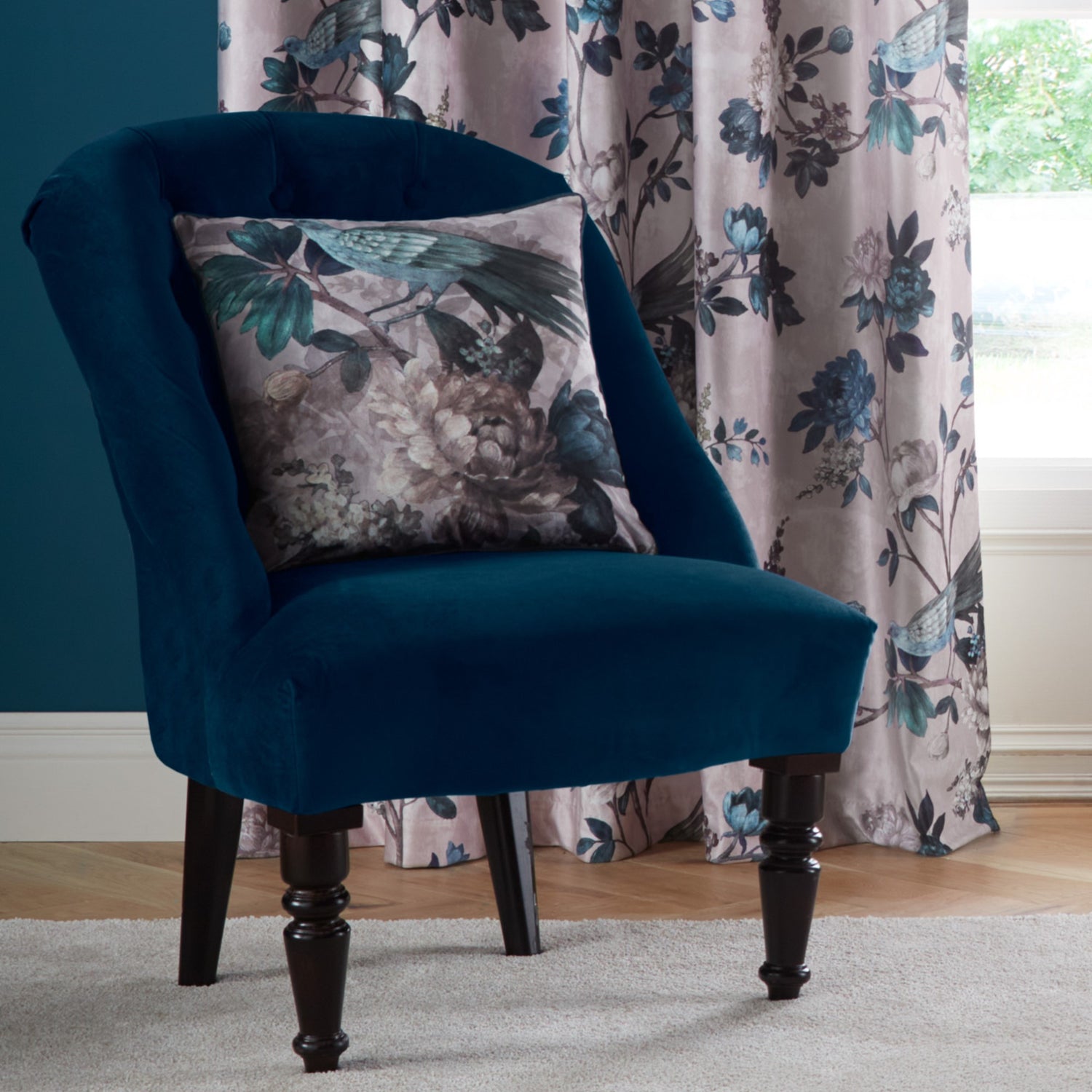 Appletree Heritage Windsford Filled Cushion 43cm x 43cm Teal