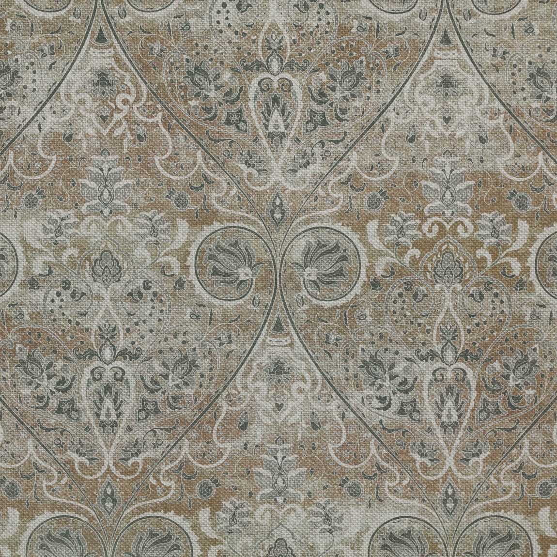 Linda Barker Home Jaipur Printed Cotton Fabric Mushroom