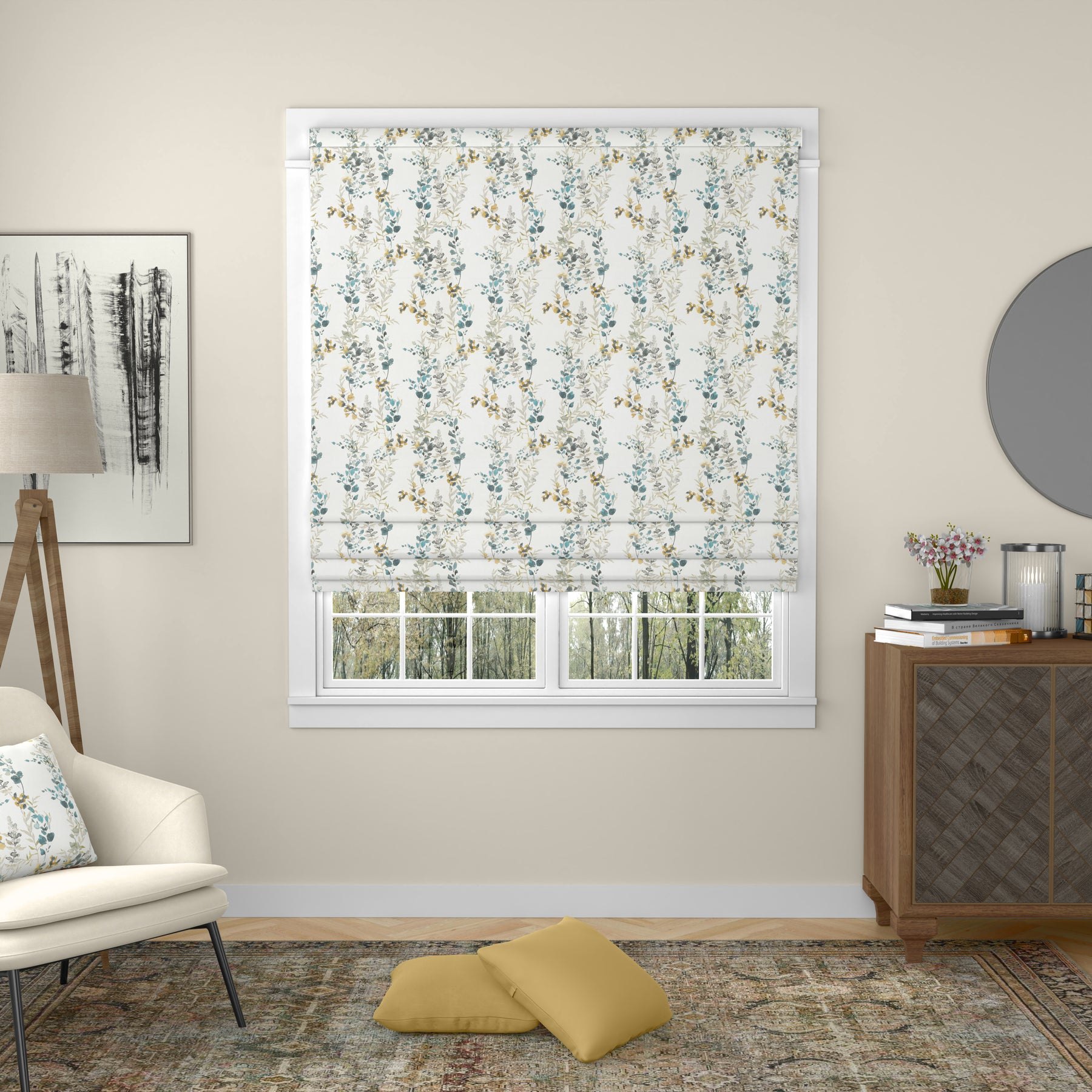 ANTE DECOR Arlene Made To Measure Roman Blind Teal