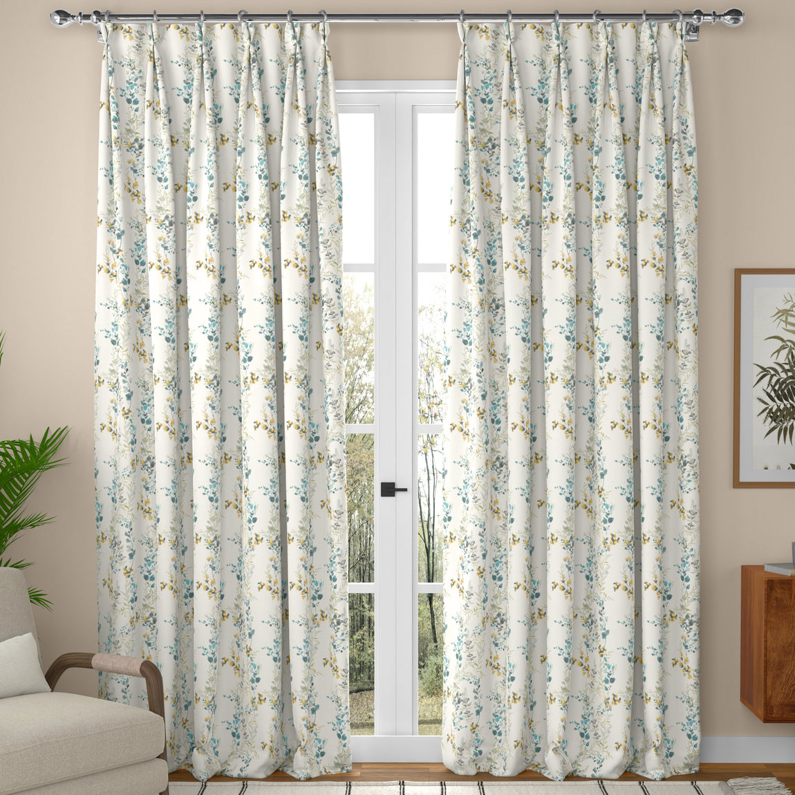 ANTE DECOR Arlene Made To Measure Curtains Teal