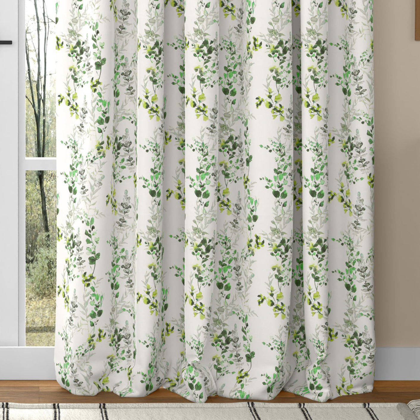 ANTE DECOR Arlene Made To Measure Curtains Green