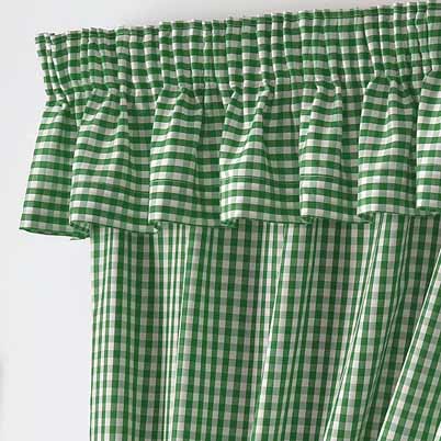 Gingham Value Curtains Green