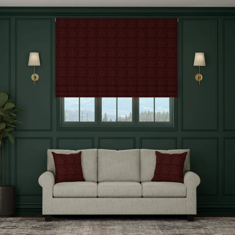 HOUSE Llewelyn-Bowen Ottoman Made To Measure Roman Blind Berry