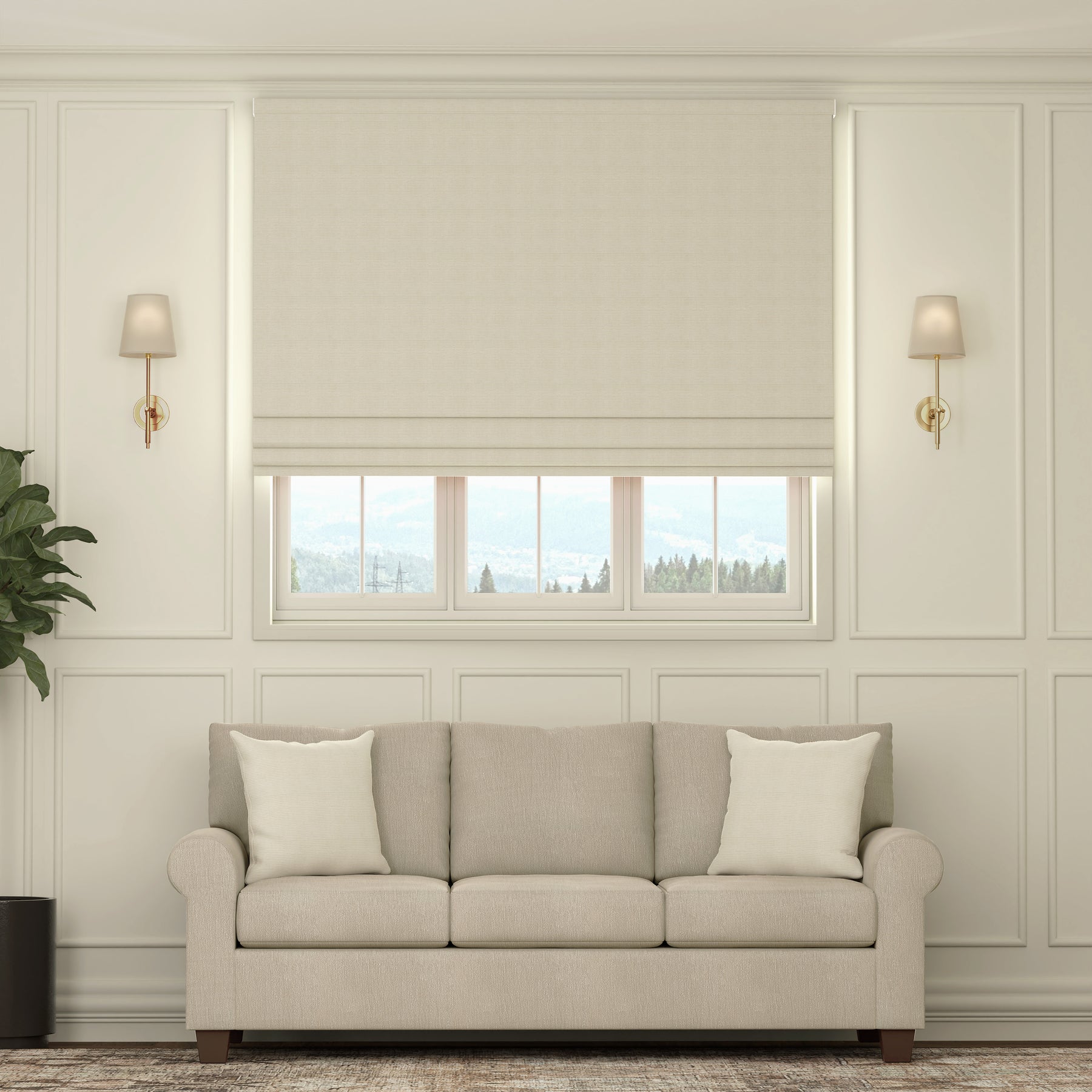 HOUSE Llewelyn-Bowen Ottoman Made To Measure Roman Blind Cream