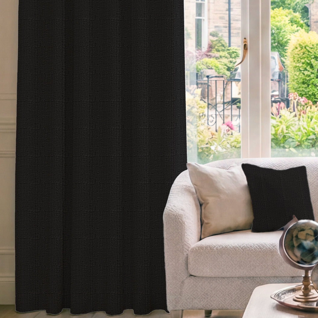 HOUSE Llewelyn-Bowen Ottoman Made To Measure Curtains Nero