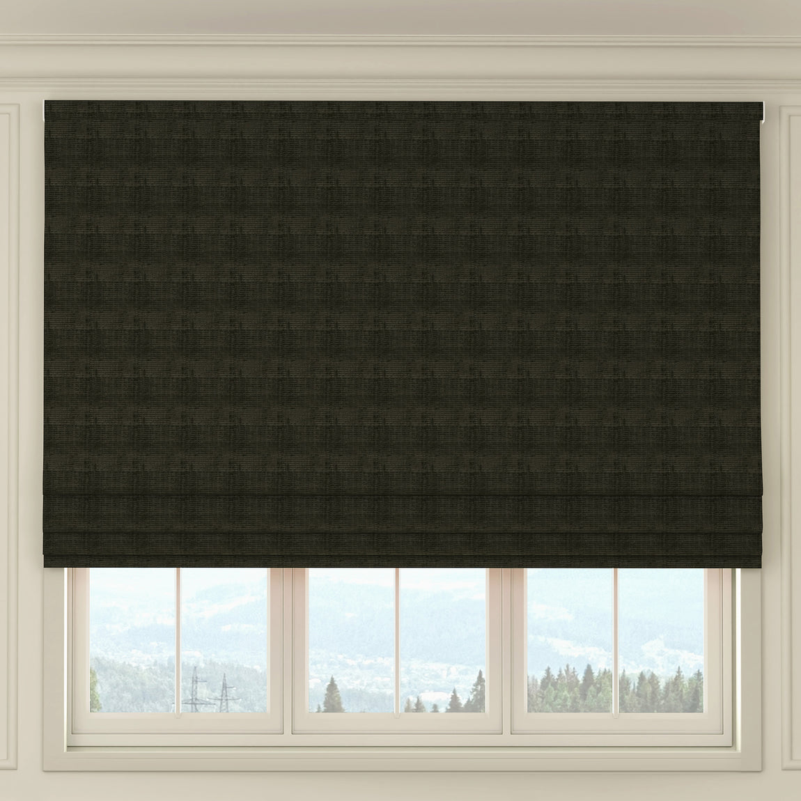 HOUSE Llewelyn-Bowen Ottoman Made To Measure Roman Blind Espresso