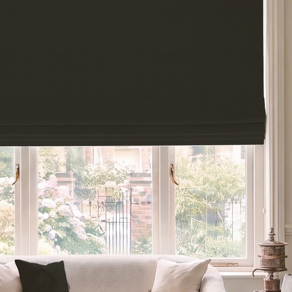HOUSE Llewelyn-Bowen Ottoman Made To Measure Roman Blind Espresso