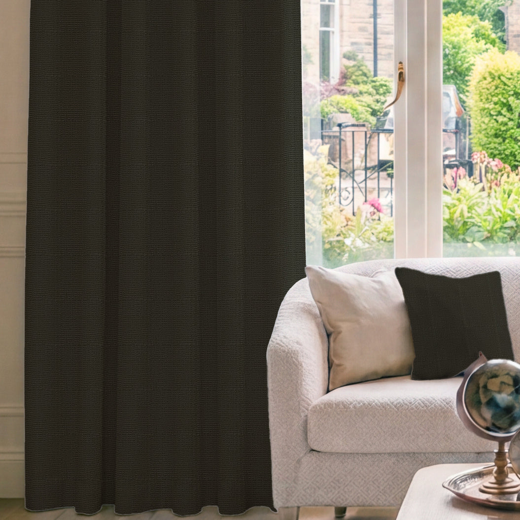HOUSE Llewelyn-Bowen Ottoman Made To Measure Curtains Espresso