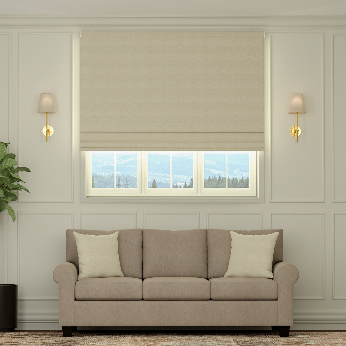 HOUSE Llewelyn-Bowen Ottoman Made To Measure Roman Blind Linen