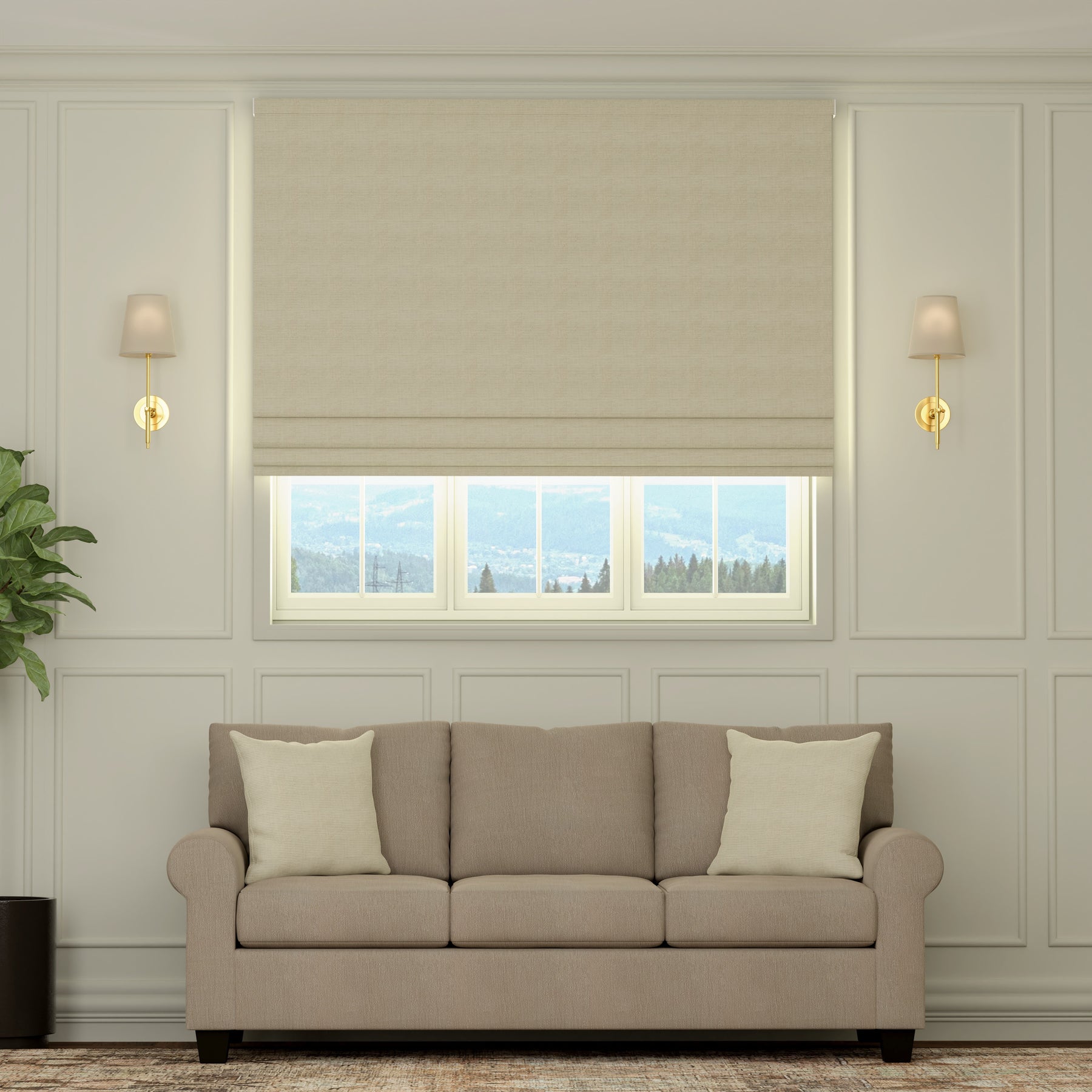 HOUSE Llewelyn-Bowen Ottoman Made To Measure Roman Blind Linen