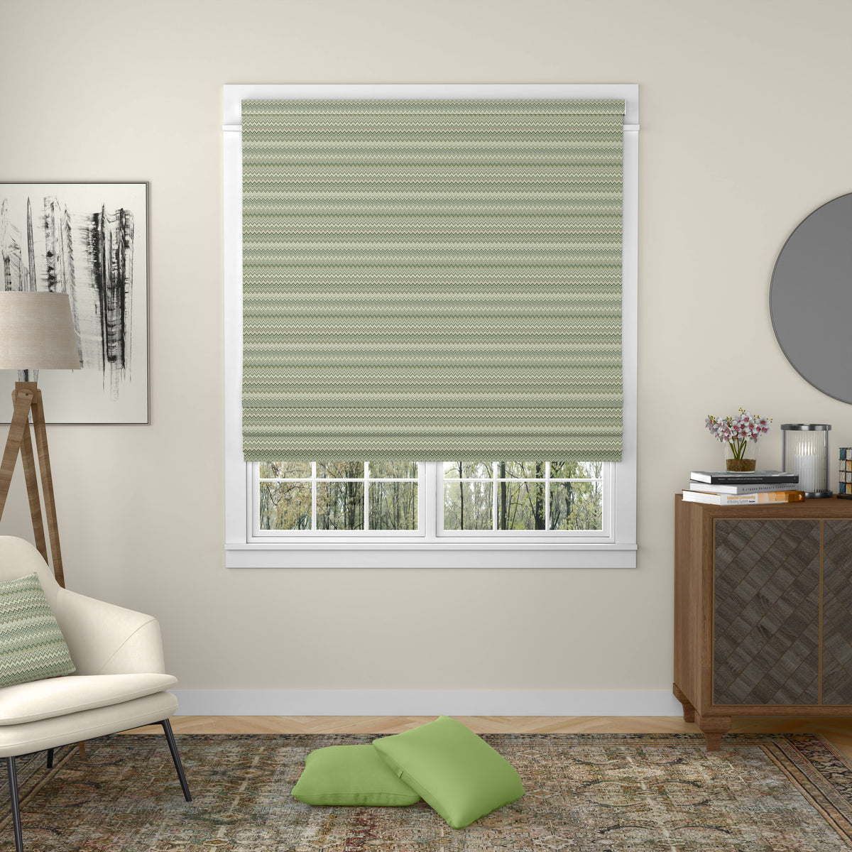 ANTE DECOR Atzi Made To Measure Roman Blind Green