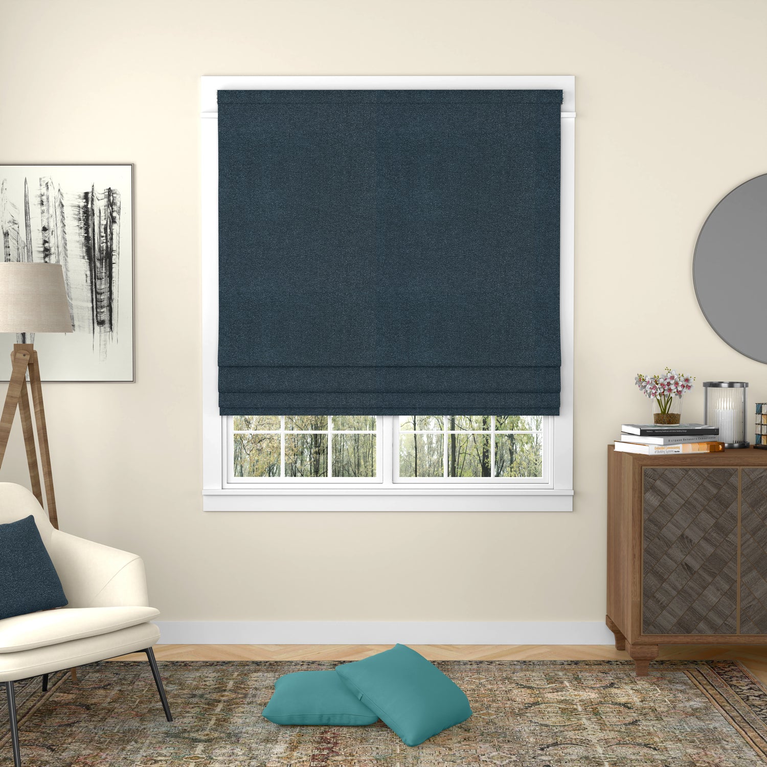 ANTE DECOR Aurora Made To Measure Curtains Deep Blue