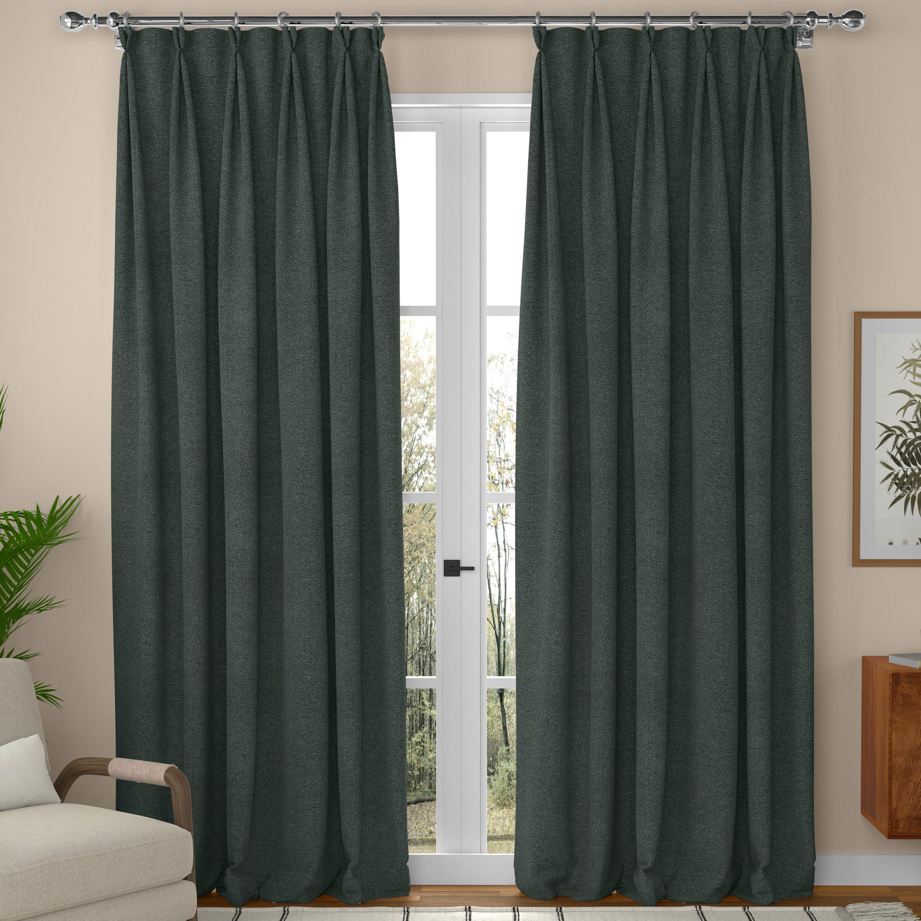 ANTE DECOR Aurora Made To Measure Curtains Graphite
