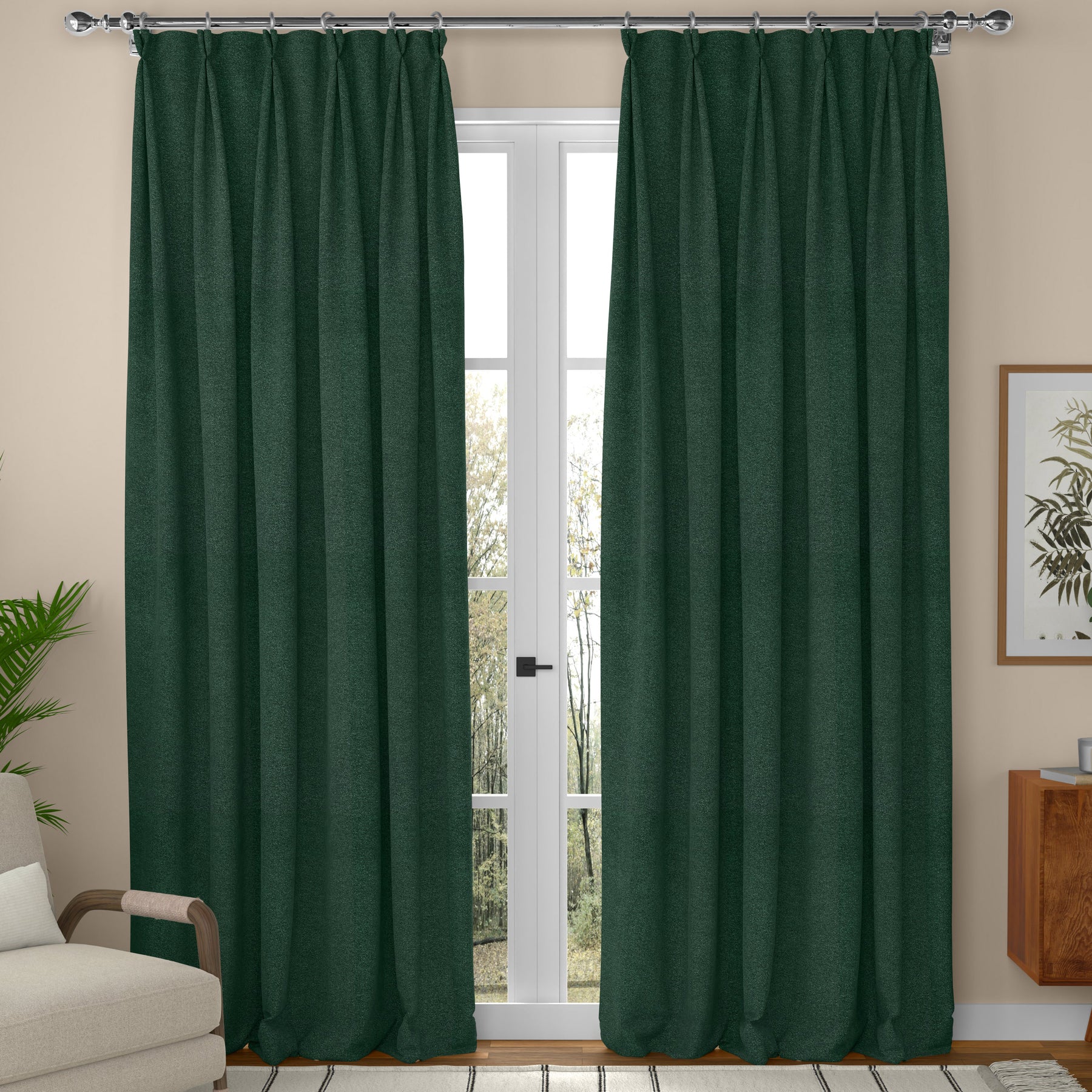 ANTE DECOR Aurora Made To Measure Curtains Jungle Green