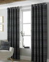 Aviemore Ready Made Lined Eyelet Curtains Grey