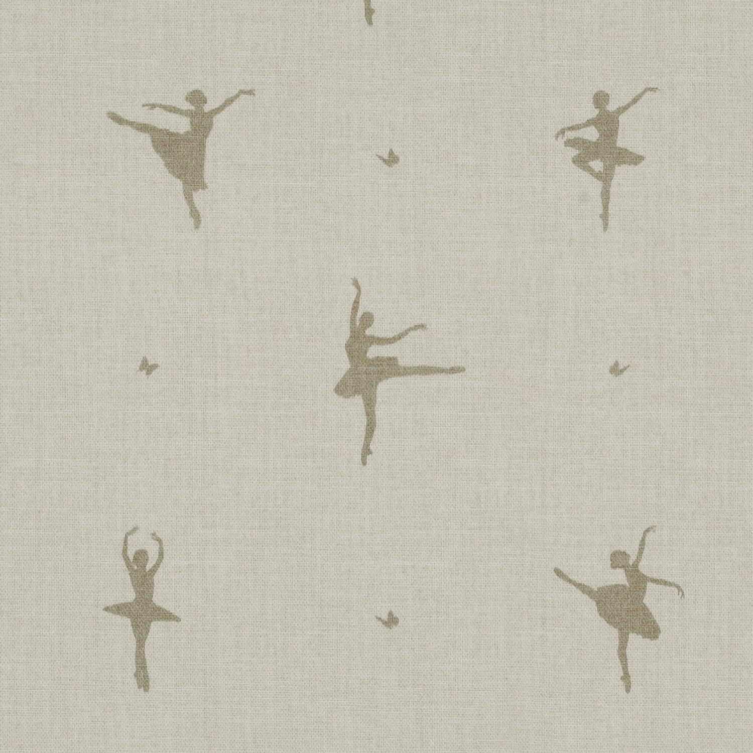 ANTE DECOR Ballerinas Printed Cotton Fabric Cream