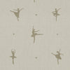 ANTE DECOR Ballerinas Printed Cotton Fabric Cream