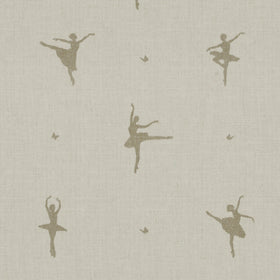 ANTE DECOR Ballerinas Printed Cotton Fabric Cream