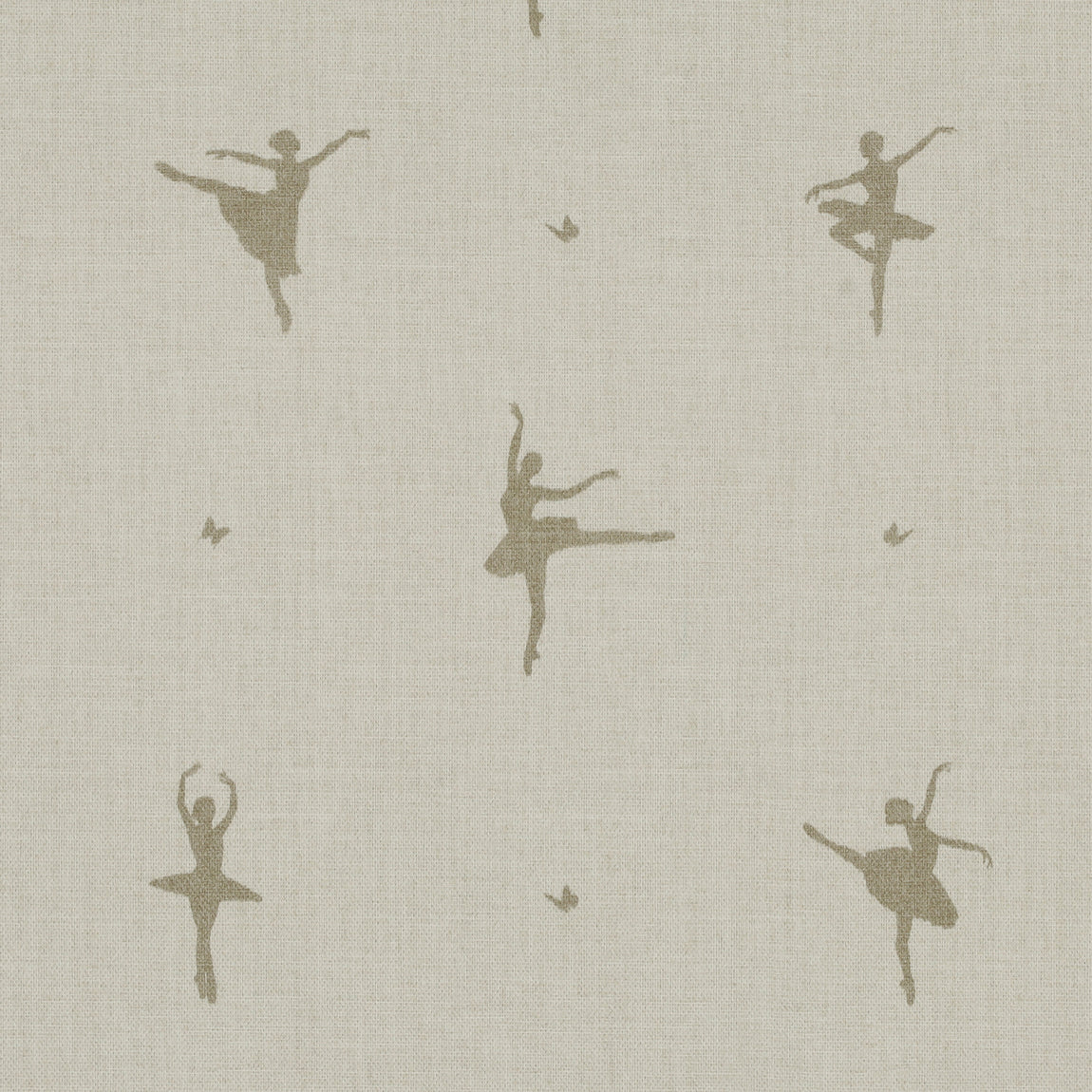 ANTE DECOR Ballerinas Printed Cotton Fabric Cream