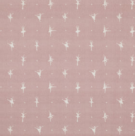 ANTE DECOR Ballerinas Printed Cotton Fabric Bubblegum
