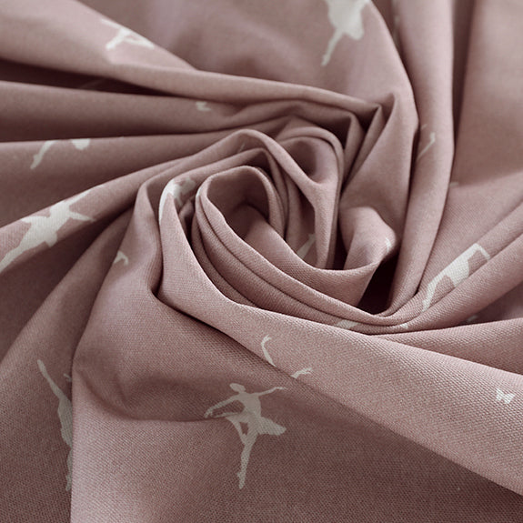 ANTE DECOR Ballerinas Printed Cotton Fabric Bubblegum