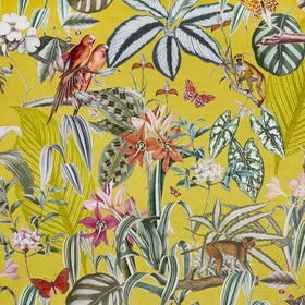 Prestigious Textiles Barbados Velvet Fabric Citron