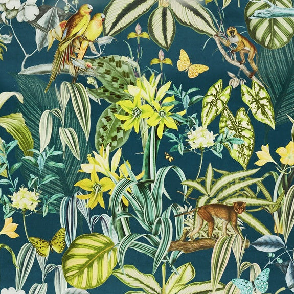 Prestigious Textiles Barbados Velvet Fabric Lagoon