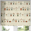 Beach Huts Made to Measure Roman Blind Blue
