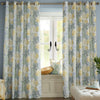 Laura Ashley Bernwood Ready Made Eyelet Curtains Ochre Yellow